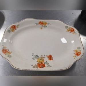 Vintage floral serving tray
